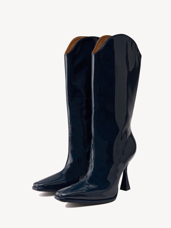 Mirror heeled boots