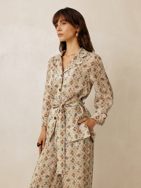 Chiara hemp organza blazer